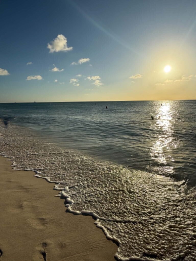 Sunset on a beautiful serene day.